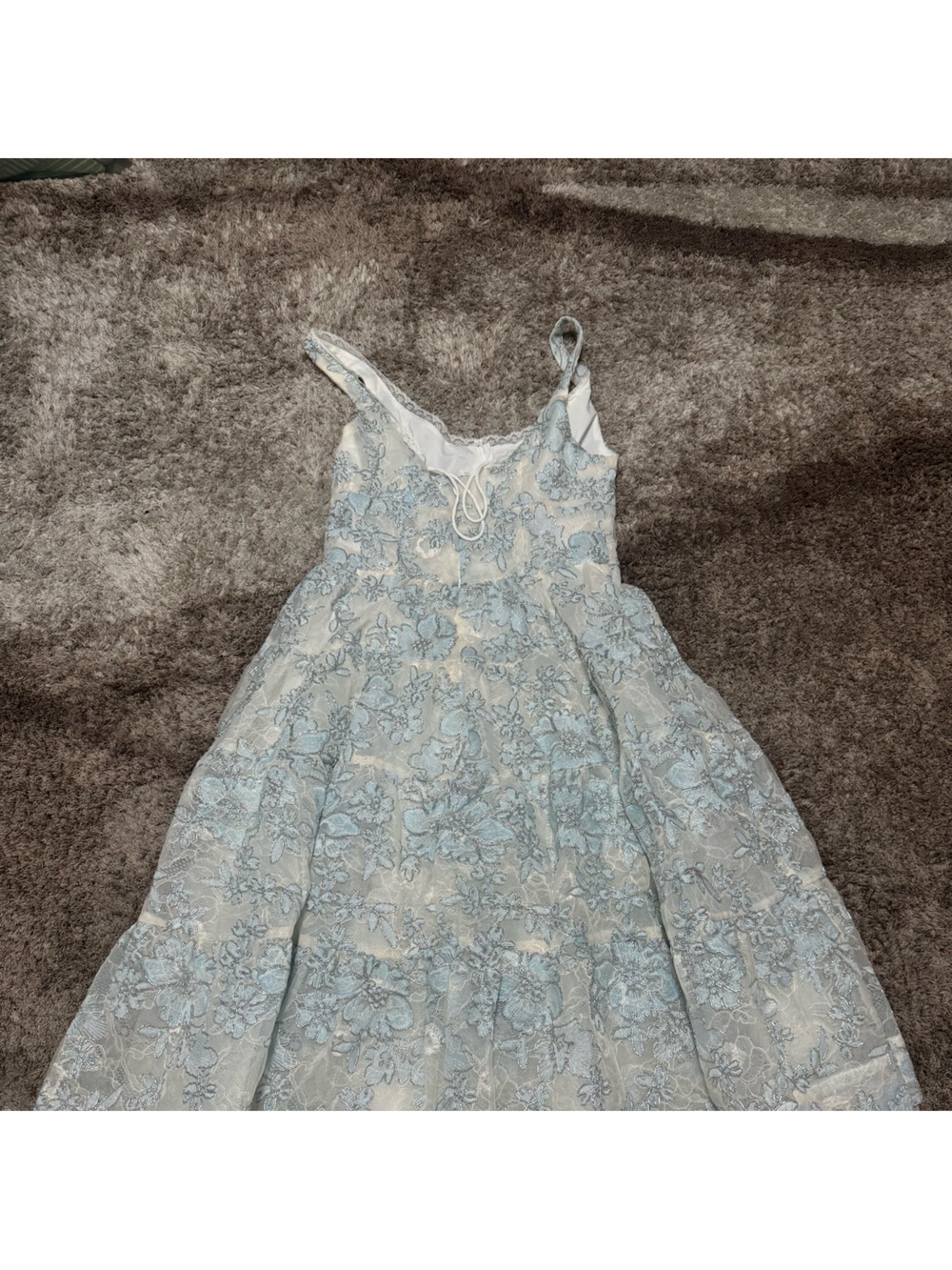 ALICE + OLIVIA
Charlotte Lace Midi Dress - Off White and Carolina Blue - Picture 5 of 6